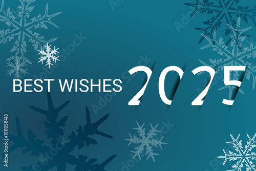 Happy new year - best wishes 2025 with colorful number. Perfect vector for poster, banner, greeting and new year 2025 celebration.