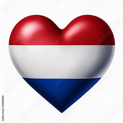 Free Download オランダの国旗のハート(Heart of Netherlands flag on white.)
 - GFXLoad