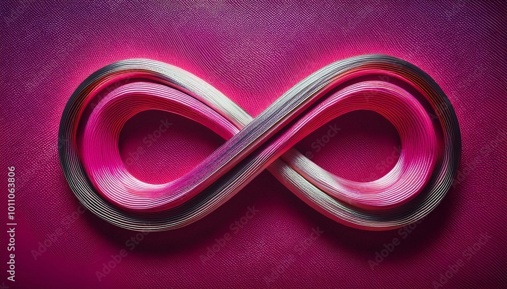 3d metallic color and pink infinity sign symbol on a pink background fuchsia silver tone 3d metallic color and pink infinity sign symbol on a pink background fuchsia silver tone