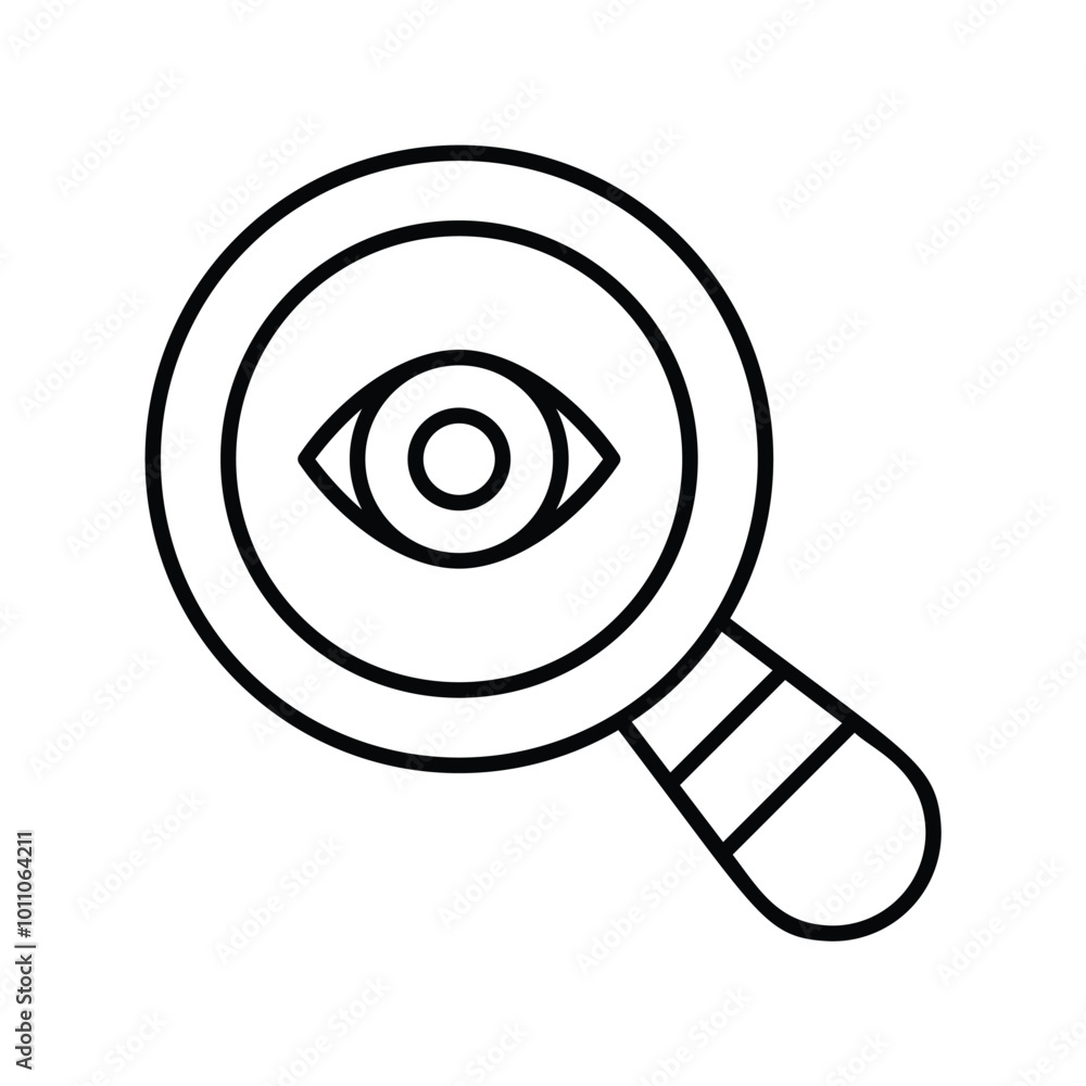 eye test line icon with white background vector stock illustration eye test line icon with white background vector stock illustration