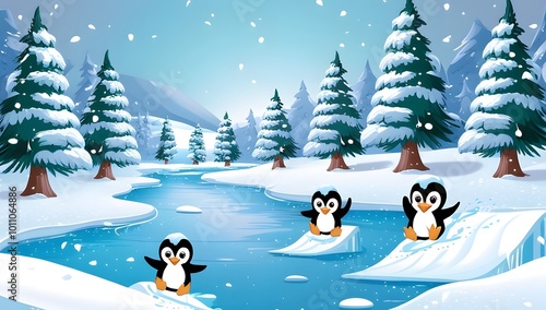 whimsical river adventures; a journey through vibrant cartoon landscapes featuring magical forests lush valleys enchanted cretures and serene countryside scenes with riverflowing through fantasy world