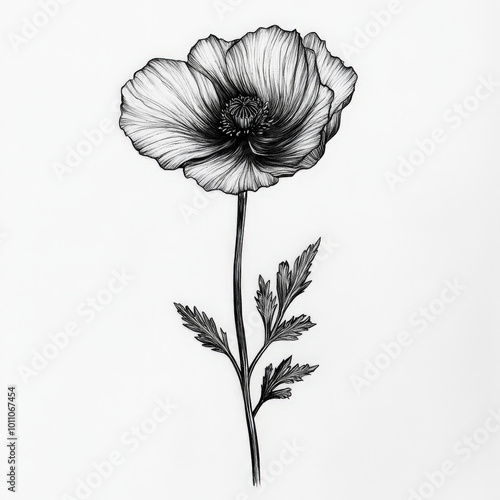 flower, nature, floral, vector, rose, flowers, spring, tulip, plant, leaf, blossom, summer, illustration, drawing, design, poppy, beauty, pattern, decoration, bud, art, sketch, color, red, card