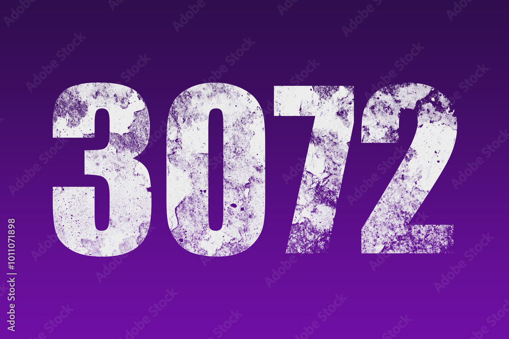 flat white grunge number of 372 on purple background. flat white grunge number of 372 on purple background.