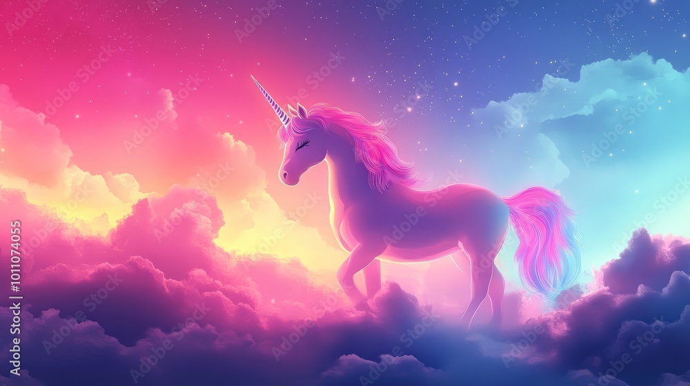 magical holographic fantasy rainbow unicorn background with pastel colored clouds and sky, featuring cute candy-themed elements in an abstract, whimsical landscape, perfect for kids’ decor, dreamy des magical holographic fantasy rainbow unicorn background with pastel colored clouds and sky, featuring cute candy-themed elements in an abstract, whimsical landscape, perfect for kids’ decor, dreamy des