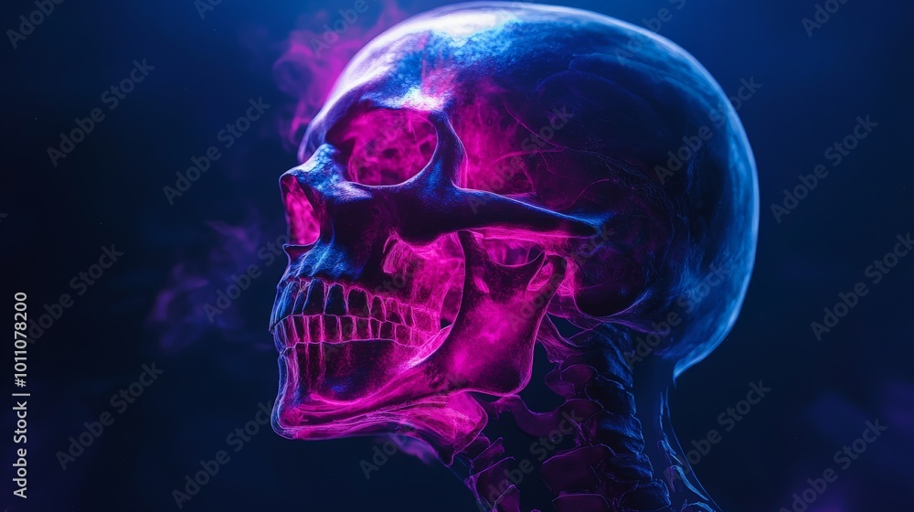 Detailed Skull X-ray Scan for Medical and Educational Purposes Detailed Skull X-ray Scan for Medical and Educational Purposes