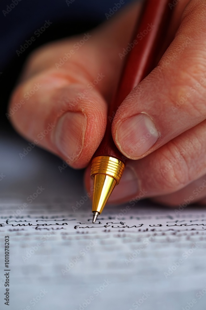 A close-up of a hand holding a pen, poised to write on a piece of paper, showcasing the art of writing and creativity. A close-up of a hand holding a pen, poised to write on a piece of paper, showcasing the art of writing and creativity.