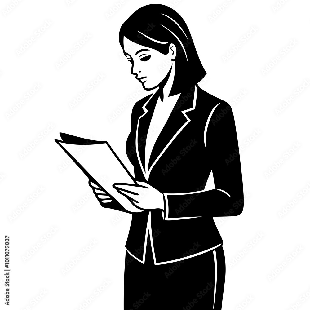 Dynamic Vector Illustration of a Businesswoman in Professional Attire at Work
Dynamic Vector Illustration of a Businesswoman in Professional Attire at Work
