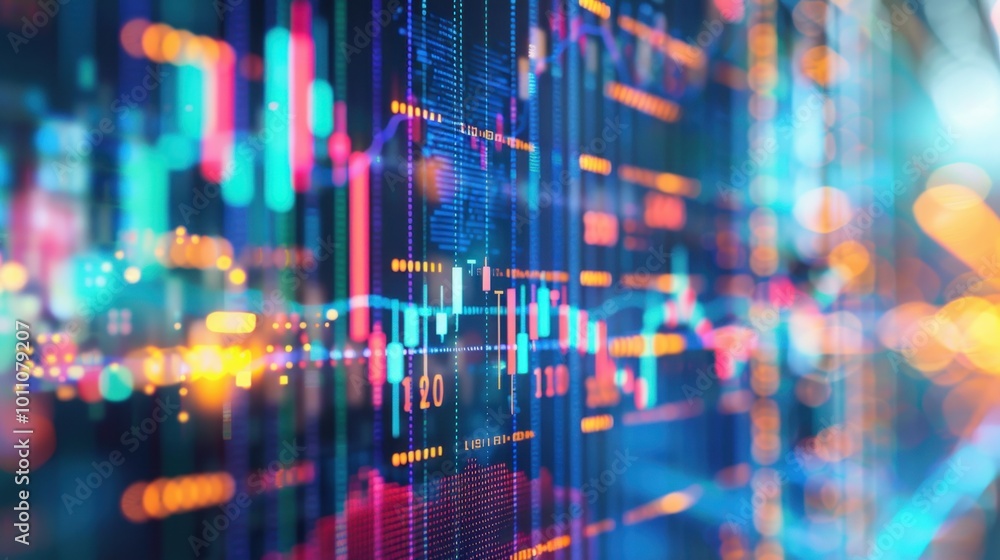 A vibrant graph on a digital screen showing upward growth, representing financial success and effective business strategies A vibrant graph on a digital screen showing upward growth, representing financial success and effective business strategies