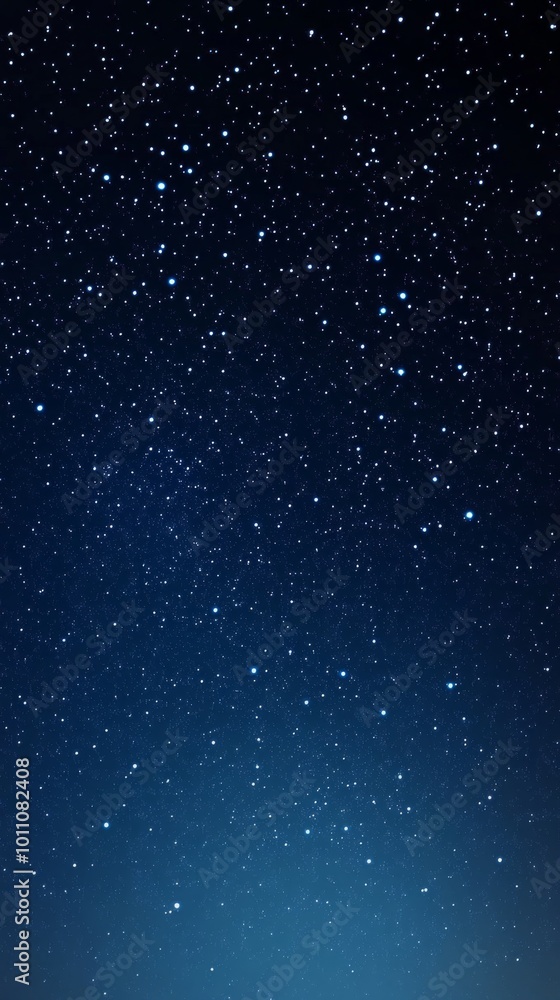Fototapeta premium A Clear Night Sky Filled With Shimmering Stars Over a Dark Blue Backdrop in a Remote Area