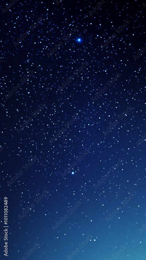 Obraz premium A Clear Night Sky Filled With Shimmering Stars Over a Dark Blue Backdrop in a Remote Area
