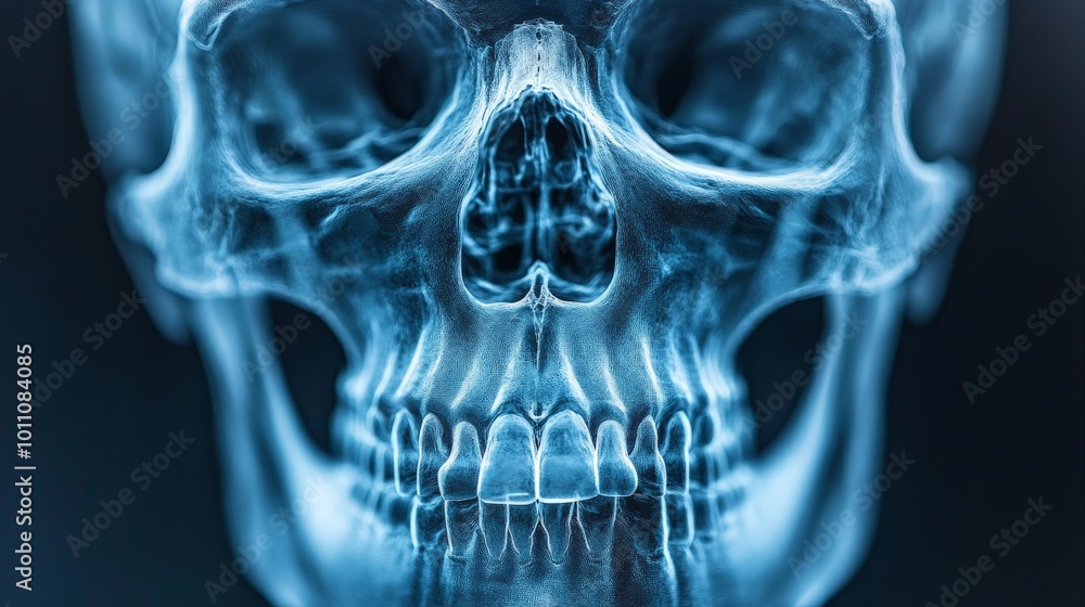 Detailed Skull X-ray Scan for Medical and Educational Purposes Detailed Skull X-ray Scan for Medical and Educational Purposes