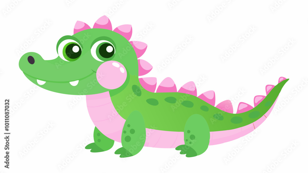 Obraz premium Alligator Vector Illustration - Cartoon, Clipart, and Line Art Design. Alligator vector illustration in cartoon, clipart, and line art styles for digital products. 