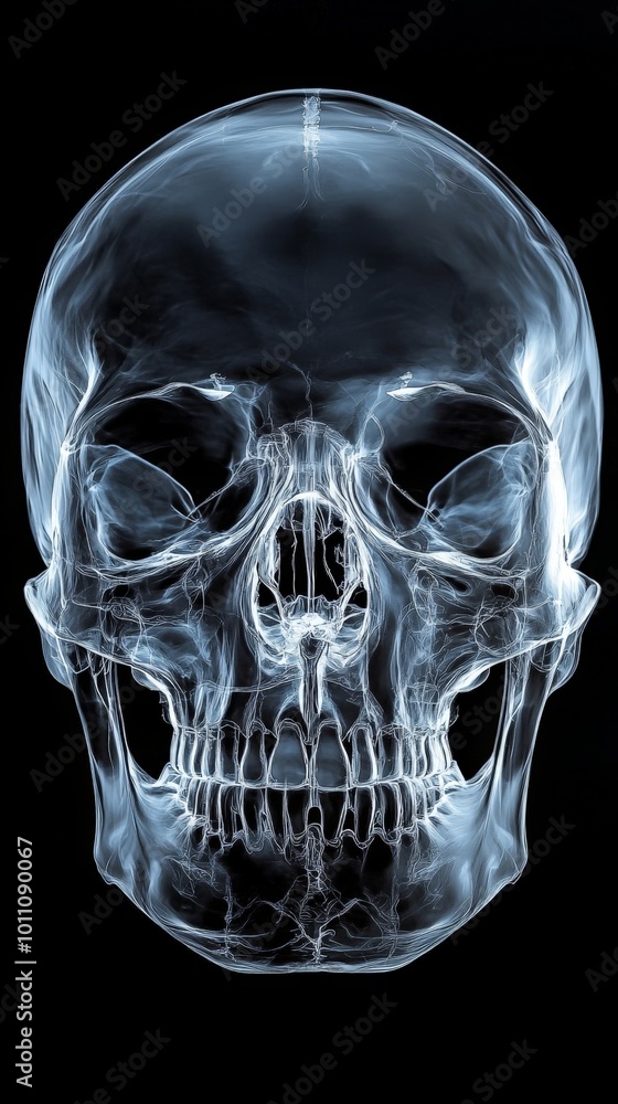 Detailed Skull X-ray Scan for Medical and Educational Purposes Detailed Skull X-ray Scan for Medical and Educational Purposes