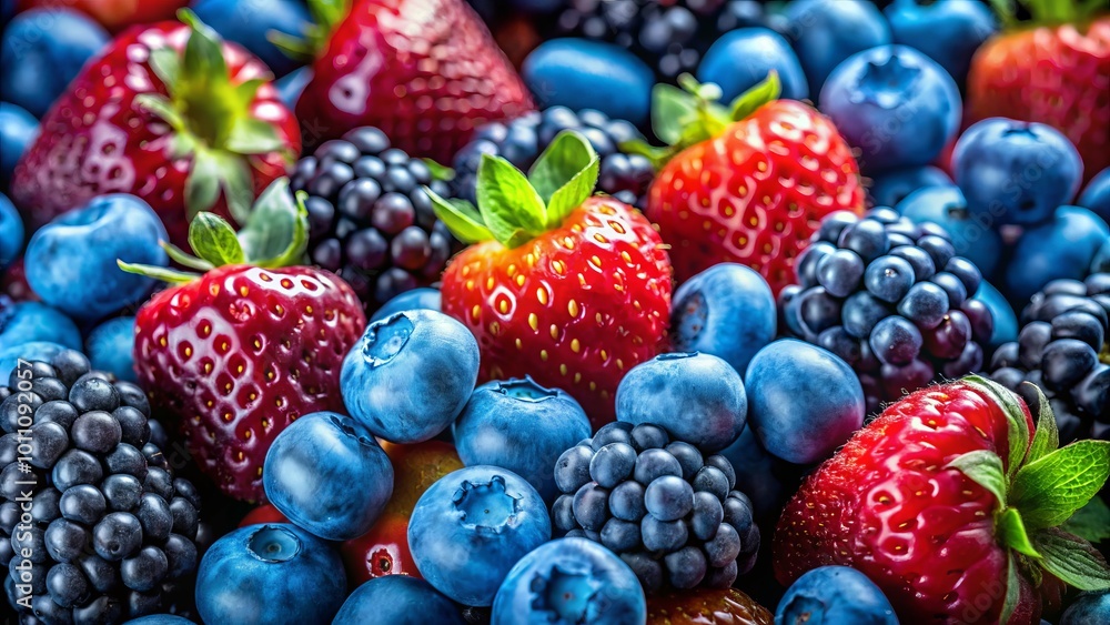 Fresh berries transition beautifully from black to blue, adding vibrant colors to healthy meals and delectable desserts Fresh berries transition beautifully from black to blue, adding vibrant colors to healthy meals and delectable desserts