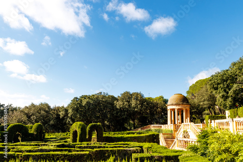 Labyrinth Park (Parc del Laberint d'Horta) in Horta, Barcelona, Catalonia, Spain, Europe photo