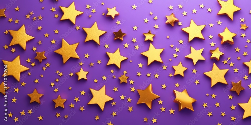Gold stars on purple background Gold stars on purple background
