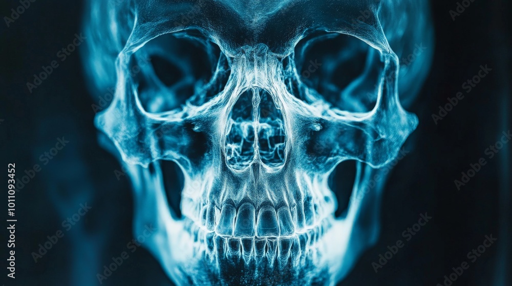 Detailed Skull X-ray Scan for Medical and Educational Purposes Detailed Skull X-ray Scan for Medical and Educational Purposes