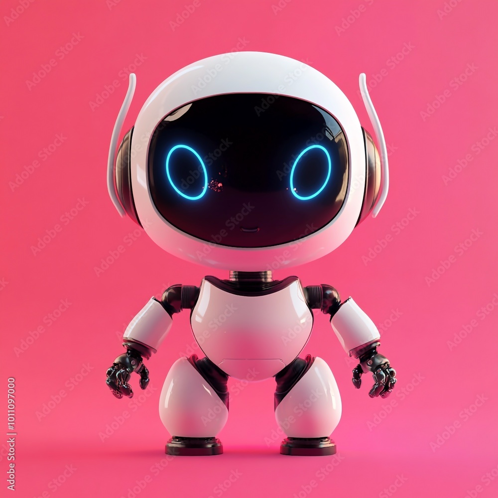 3D AI Robot Icon: Advanced AI Assistant Illustration Logo 3D AI Robot Icon: Advanced AI Assistant Illustration Logo