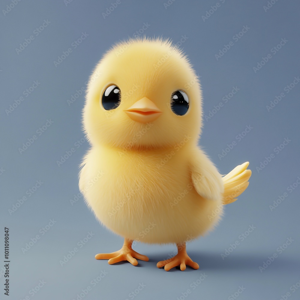 3D Chick Icon: Cute Baby Bird and New Life Illustration Logo 3D Chick Icon: Cute Baby Bird and New Life Illustration Logo