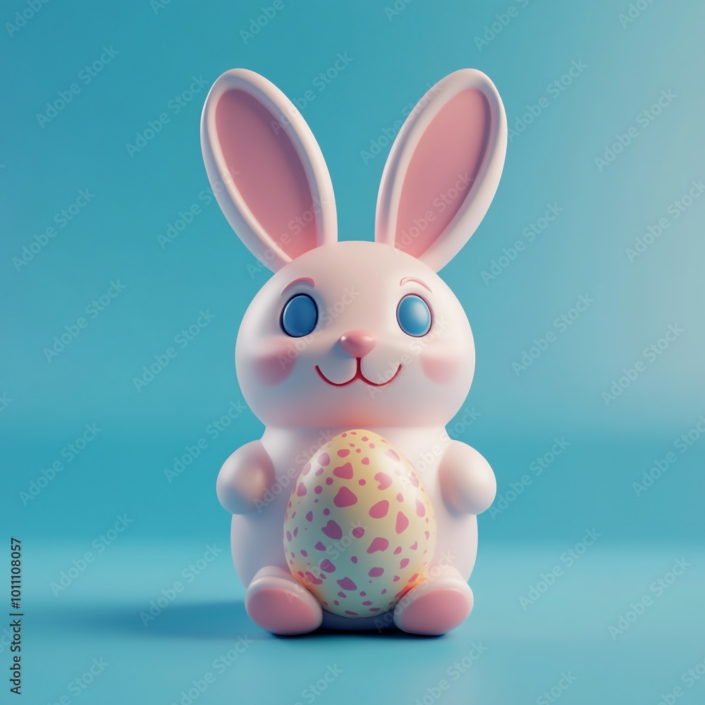 3D Bunny Icon: Easter and Festive Celebration Illustration Logo 3D Bunny Icon: Easter and Festive Celebration Illustration Logo