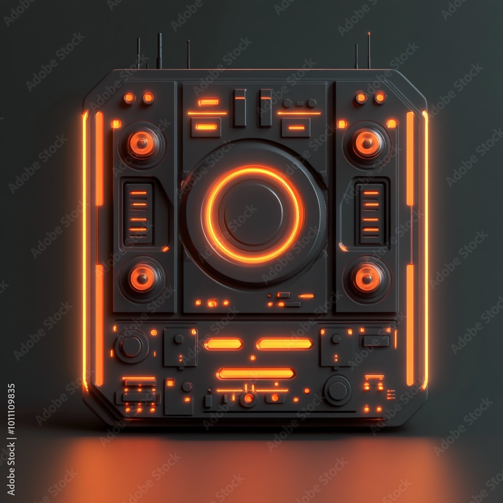 3D Music Player Icon: Portable Audio Device Illustration Logo 3D Music Player Icon: Portable Audio Device Illustration Logo