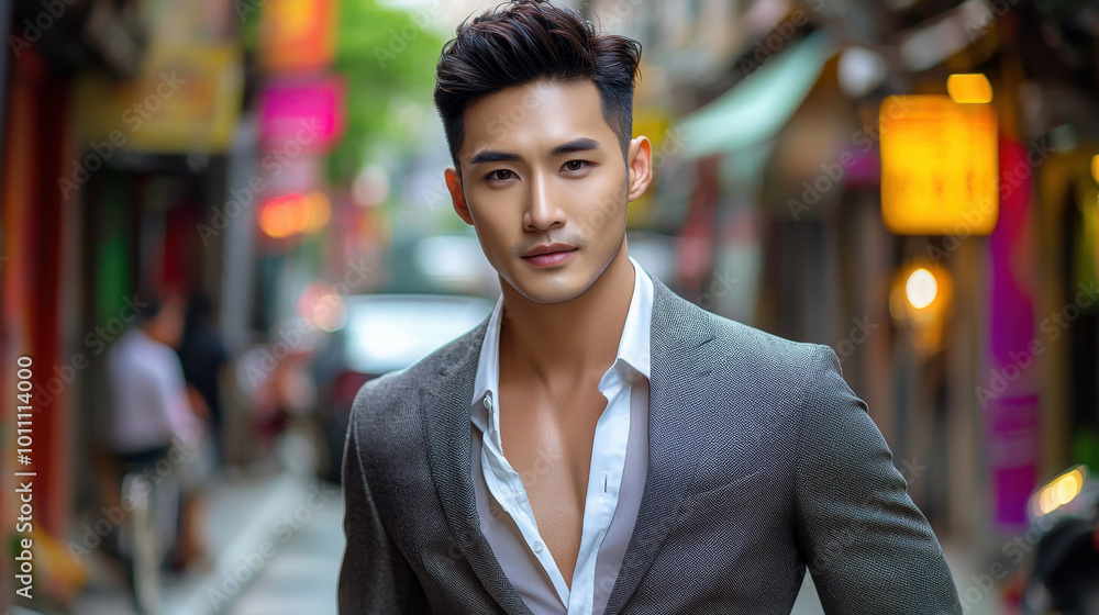 Portrait of a Handsome Young Man in a Suit Portrait of a Handsome Young Man in a Suit