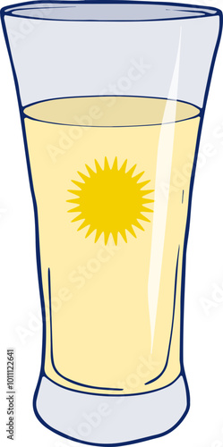 a bistro glass with pastis - a traditional French aperitif