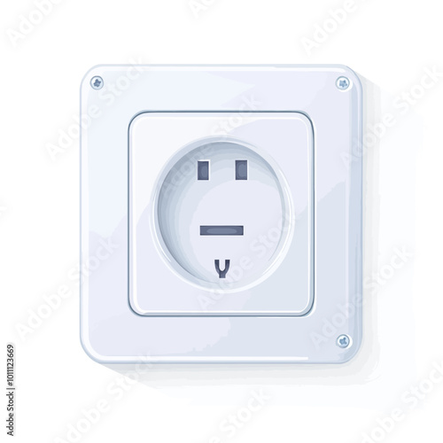 electrical outlet isolated on white