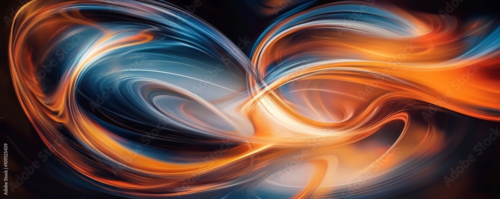 Naklejka premium Abstract swirls of color creating dynamic energy flow