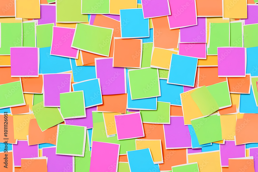 Pop colorful sticky notes seamless pattern background Pop colorful sticky notes seamless pattern background