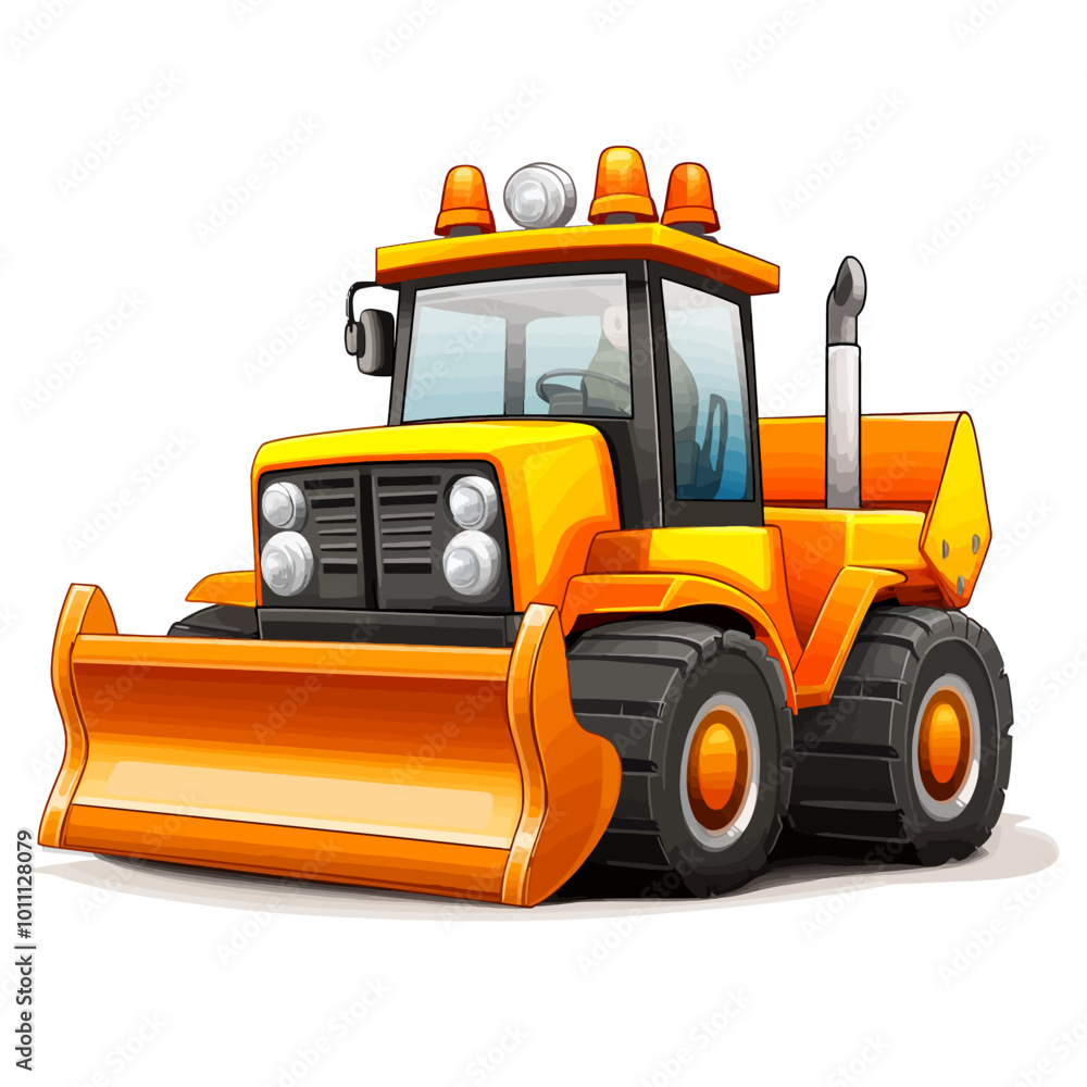 Fototapeta premium bulldozer isolated on white