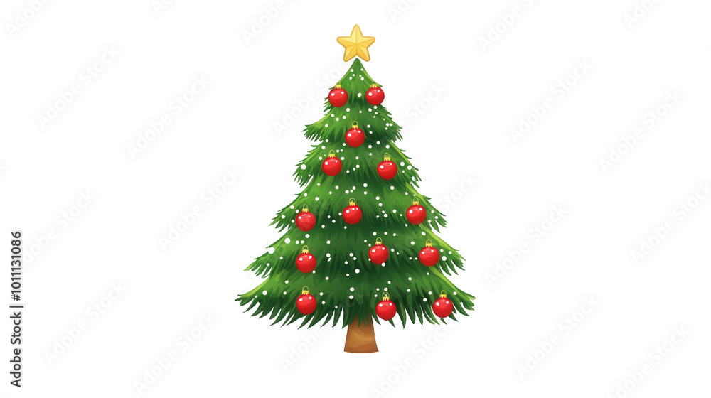 Single Christmas Tree Icon, Isolated on White Background, PNG File, Transparent Background. Single Christmas Tree Icon, Isolated on White Background, PNG File, Transparent Background.
