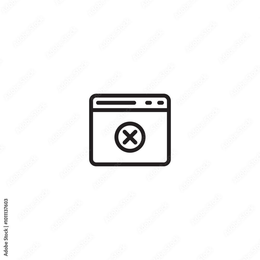 Browser error icon. Error on page, browser problem. Browser malfunction, error message. Browser error icon. Error on page, browser problem. Browser malfunction, error message.