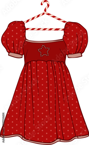 Christmas dress illustration
