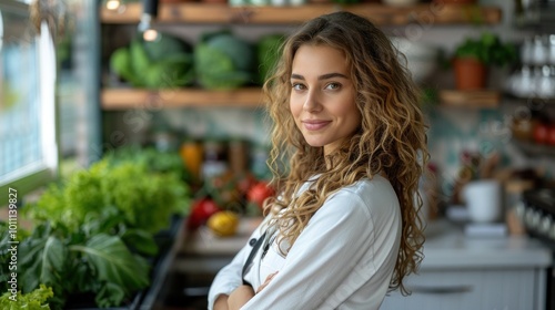 A dietitian conducting a virtual consultation via video call, discussing dietary goals and progress with a client