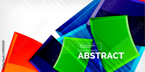 Free Download Vector abstract color geometric shapes. Illustration For Wallpaper, Banner, Background, Card, Book Illustration, landing page - GFXLoad