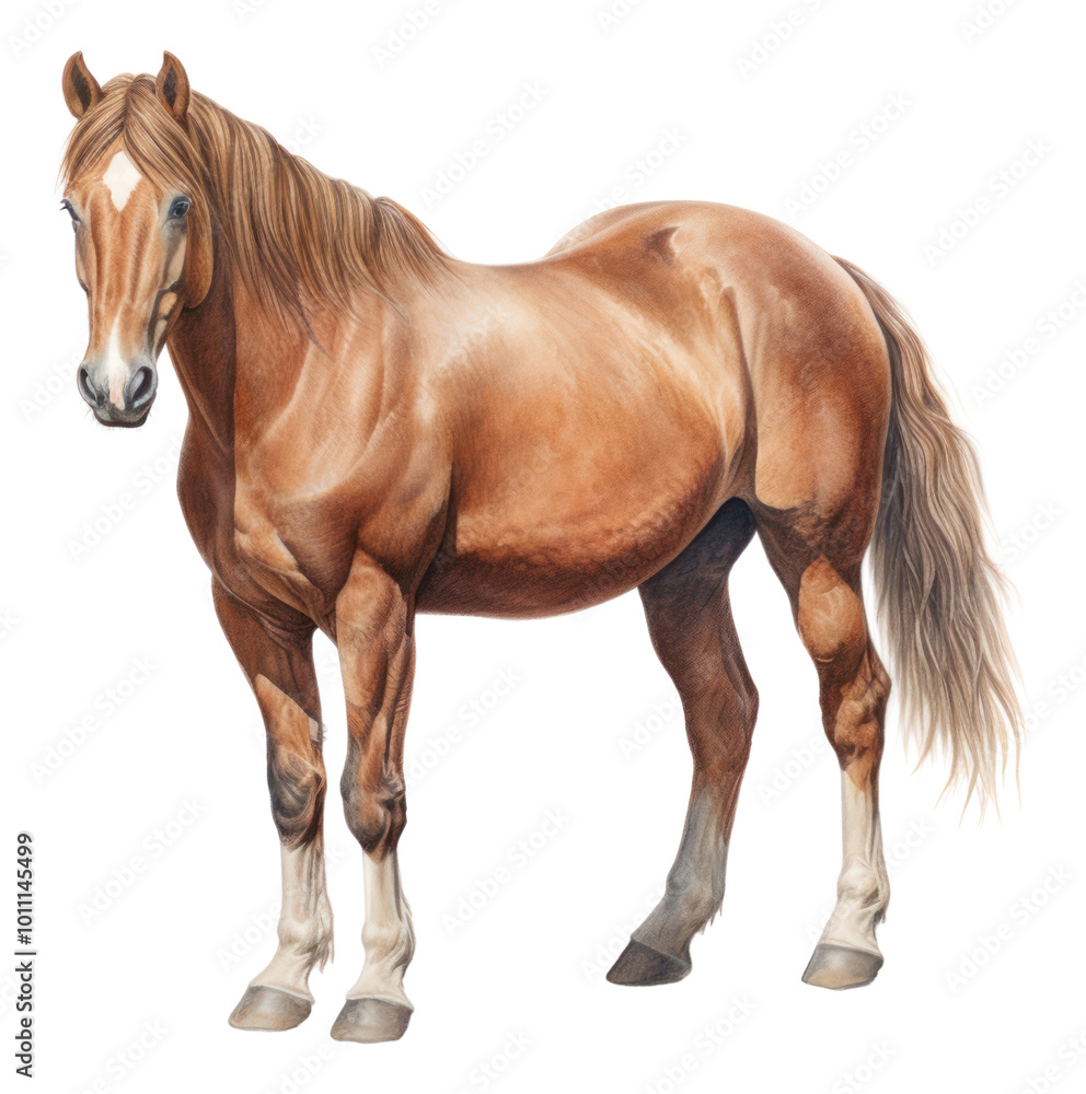 Fototapeta premium PNG Horse stallion drawing mammal.