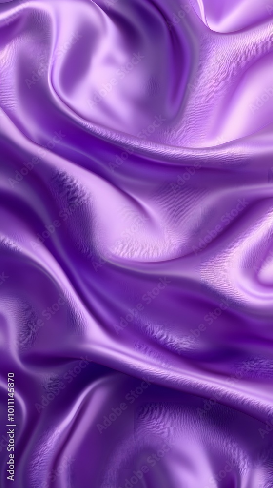 Obraz premium Blue and purple silk satin fabric background with wavy folds