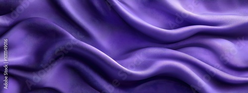 Blue and purple silk satin fabric background with wavy folds