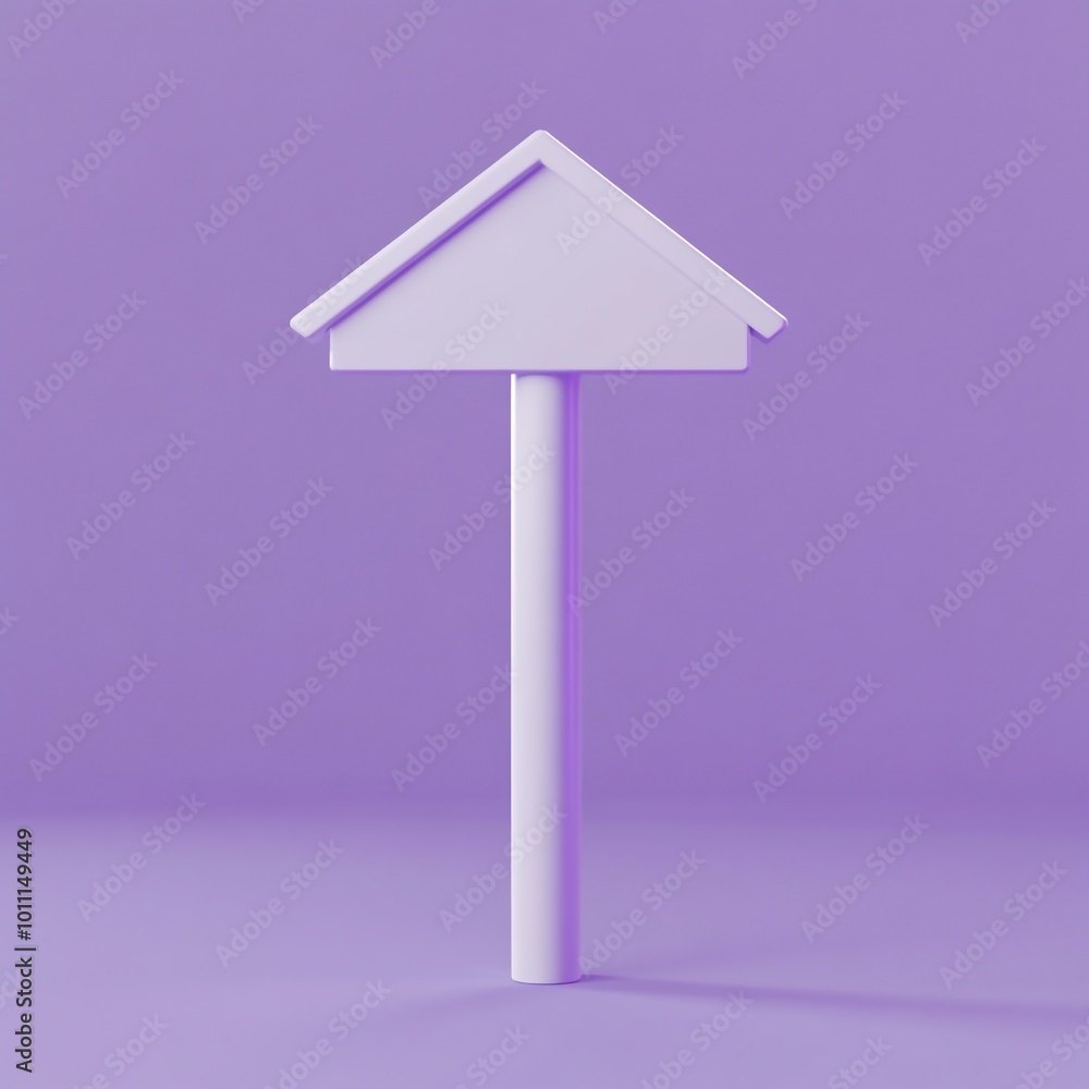 3D Signpost Icon: Property for Sale or Rent Illustration Logo 3D Signpost Icon: Property for Sale or Rent Illustration Logo