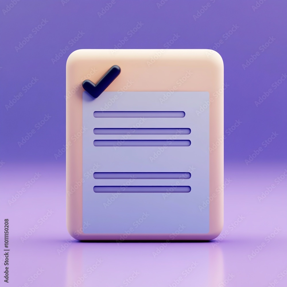 3D Rental Agreement Icon: Lease and Property Terms Illustration Logo 3D Rental Agreement Icon: Lease and Property Terms Illustration Logo