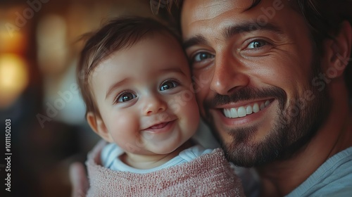 happy parents holding ,playing with small baby carrying him around house unconditional paternal love family moment