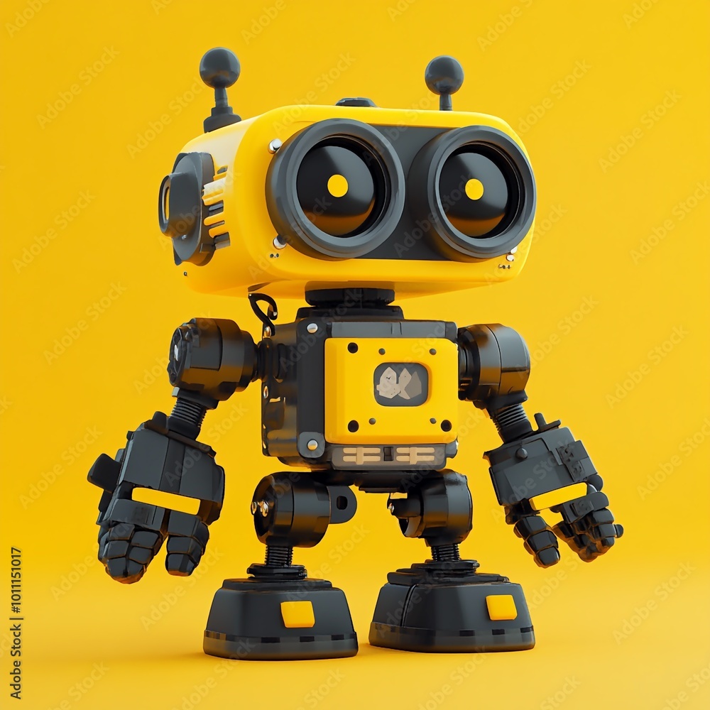 3D Assembly Kit Icon: Build Your Own Robot Illustration Logo 3D Assembly Kit Icon: Build Your Own Robot Illustration Logo