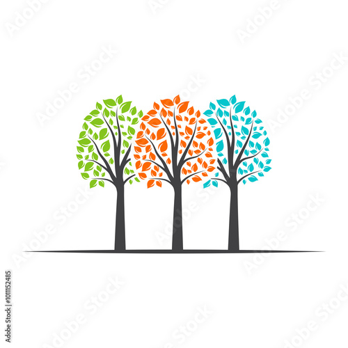 Three seasons Three tree