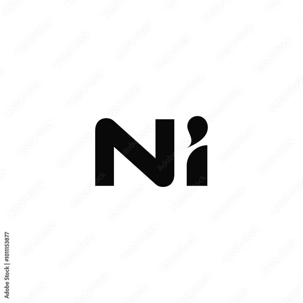 Obraz premium Letter Ni Logo Design