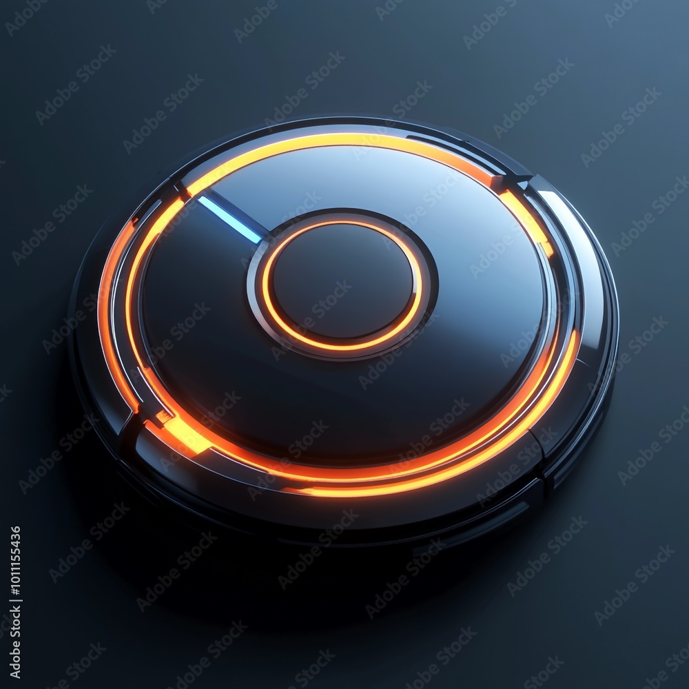 3D Vacuum Cleaner Icon: Automated Home Cleaning Illustration Logo 3D Vacuum Cleaner Icon: Automated Home Cleaning Illustration Logo
