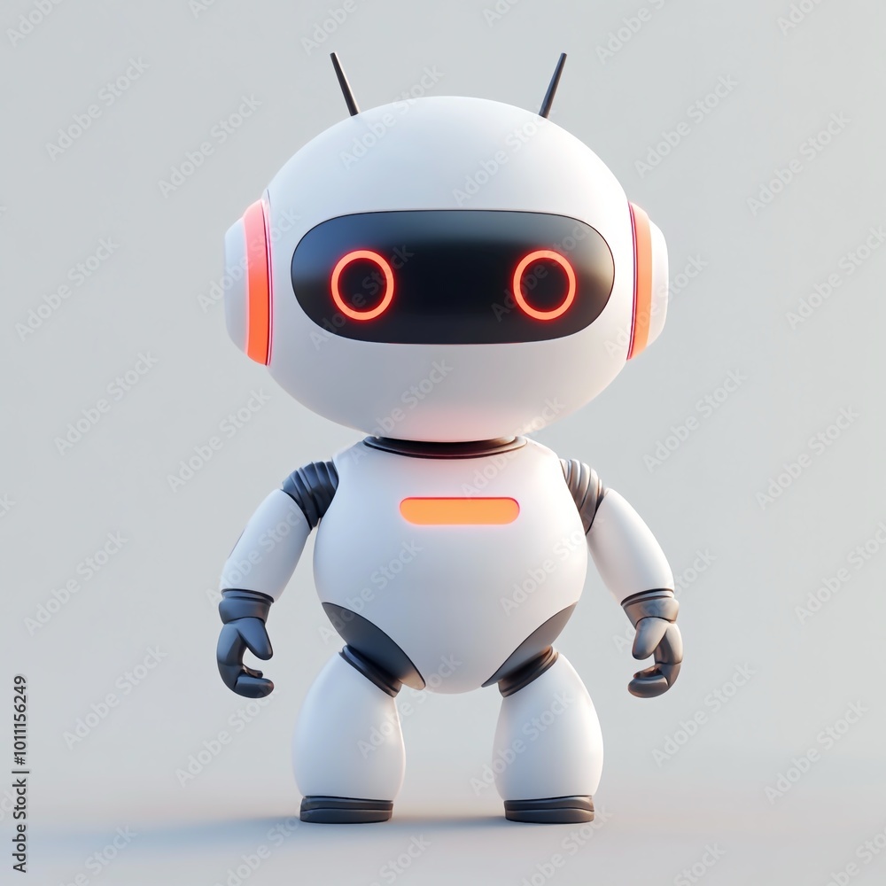 3D Smart Robot Icon: Advanced AI Powered Machine Illustration Logo 3D Smart Robot Icon: Advanced AI Powered Machine Illustration Logo