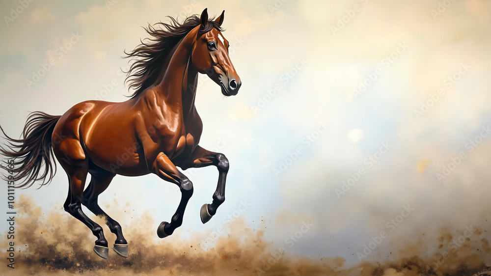 horse running wall painting horse running wall painting