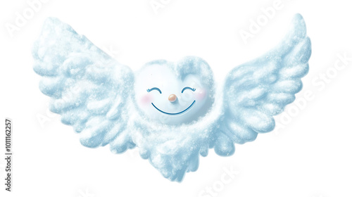 Christmas Snowangel Icon, PNG file, transparent background. photo