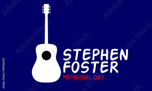 Stephen Foster Memorial Day, with guitar silhouette, January 13